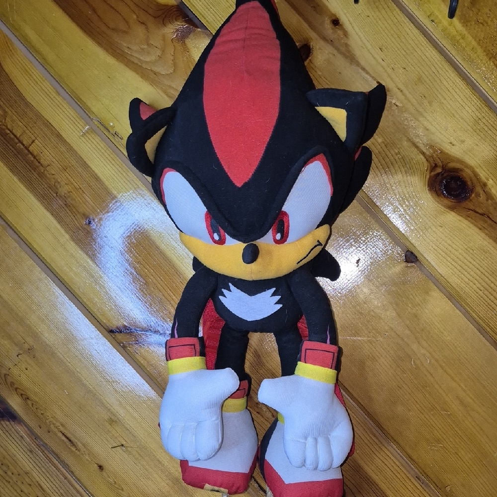 Black and Red Character Plush Toy